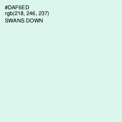#DAF6ED - Swans Down Color Image